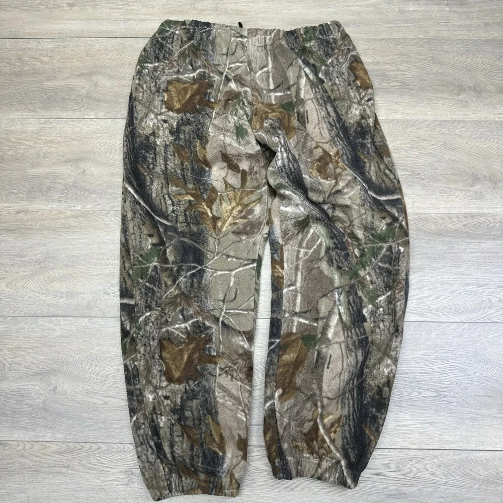 VTG Y2K Camo‎ Jogger Fleece Sweatpants Men's Sz XL Baggy Lounge